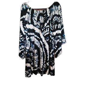 Handmade Bohemian Tie-Dye Midi Dress with Fringe • Women’s Size M/L